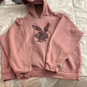 Pink Hoodie with Bunny Logo